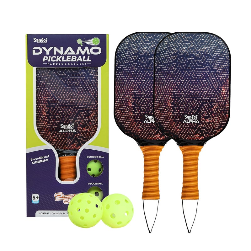 Knick Knack Santoi Graphite Pickleball Paddle Set - Lightweight Rackets with Cushion Comfort Grip for Outdoor Play - Image 1